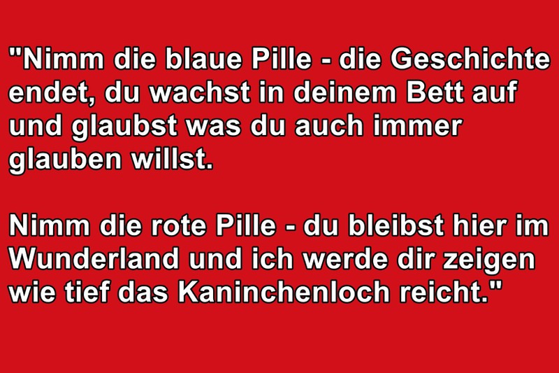 Matrix ist ein berühmter Film aus den 90ern.