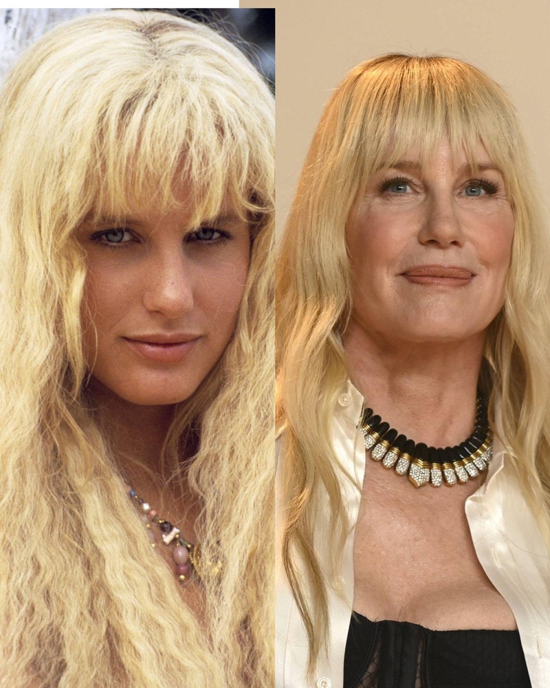 Daryl Hannah im Jahr 1984 und 2025