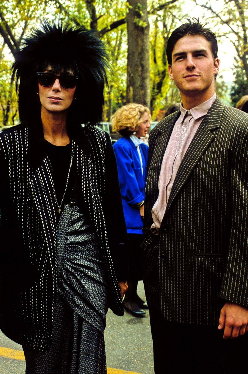 Das Foto zeigt Cher und Tom Cruise, die in den 80ern ein Paar gewesen sein sollen
