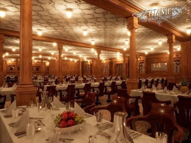 Der Speisesaal der 2. Klasse auf der Titanic war prunkvoll eingerichtet.