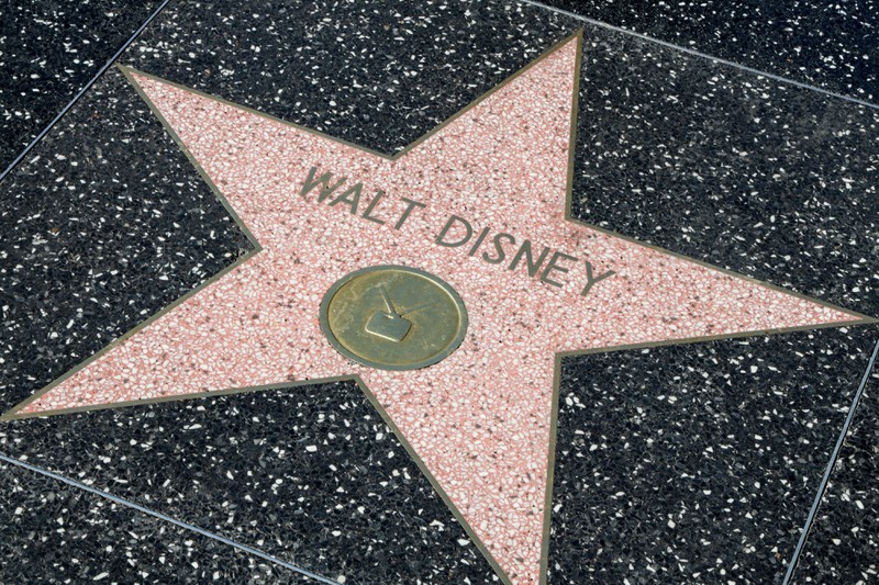 Dieses Bild zeigt den Stern von Disney-Legende Walt Disney.