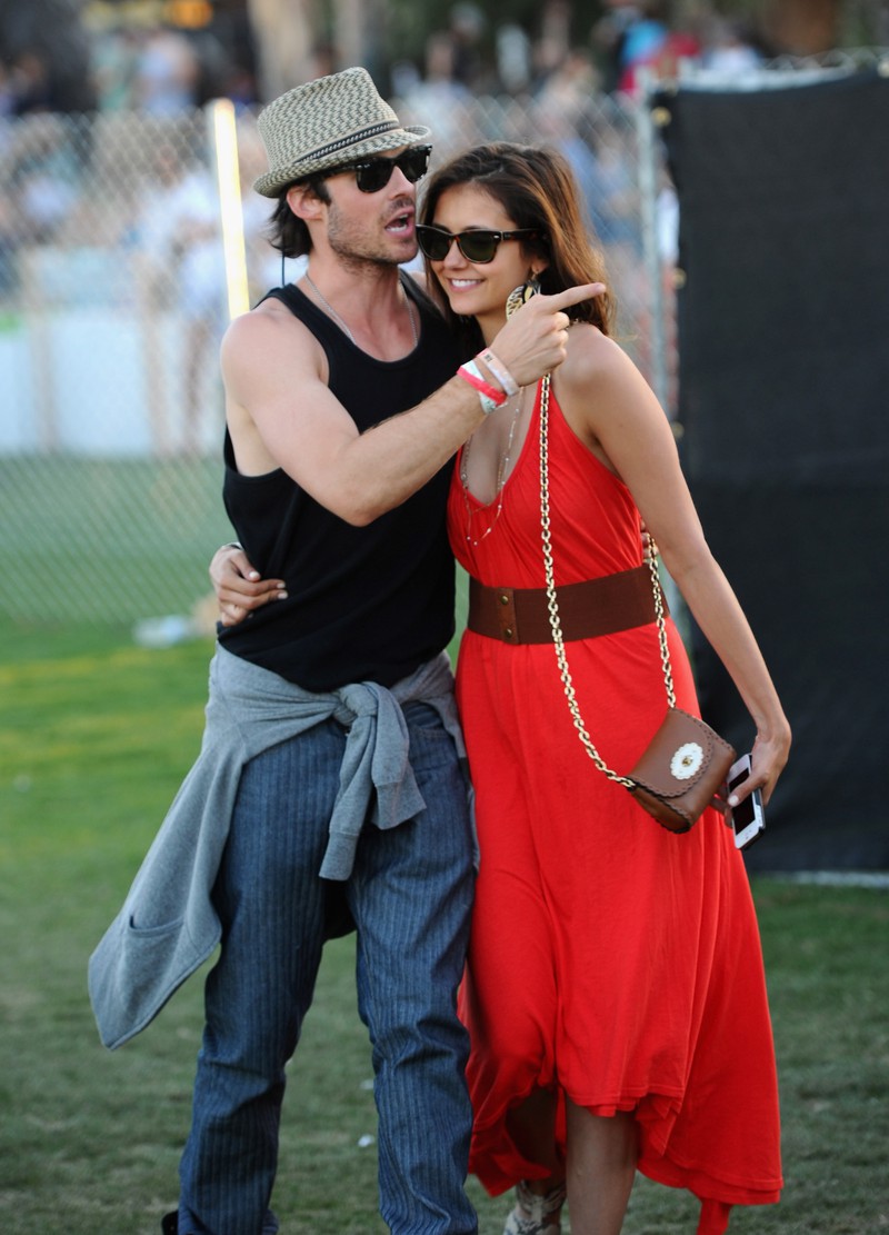 Auf dem Bild sieht man Ian Somerhalder und Nina Dobrev, die früher mal ein Paar waren.
