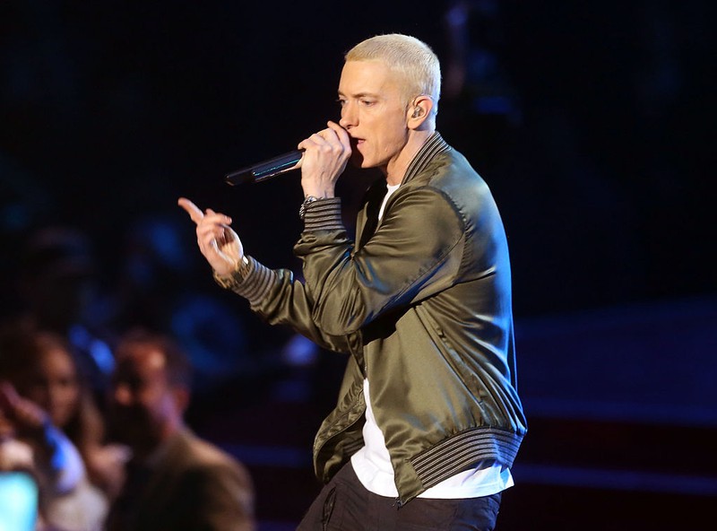 Rapper Eminem auf der Bühne