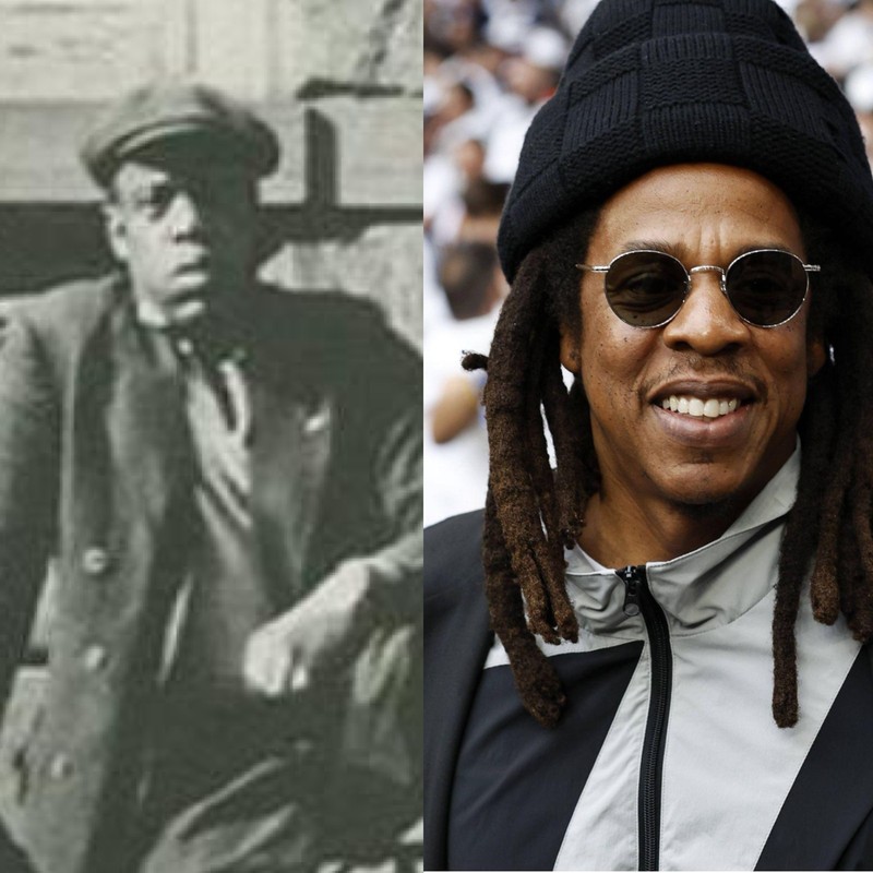 Dieser Mann aus den 1930er Jahren in Harlem erinnert an den amerikanischen Rapper Jay-Z.