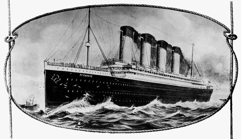 Eine zeitgenössische Zeichnung der "Titanic"