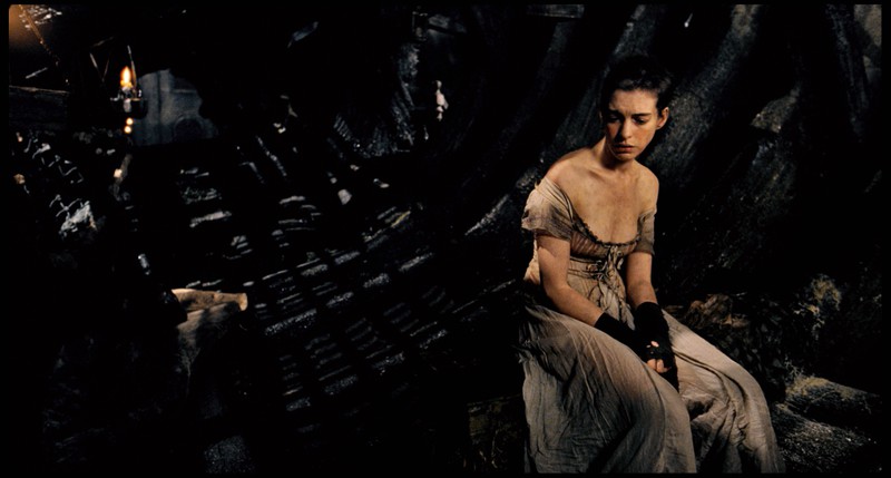 Schauspielerin Anne Hathaway in "Les Miserable", kurz nachdem ihr die Haare abgeschnitten wurden.