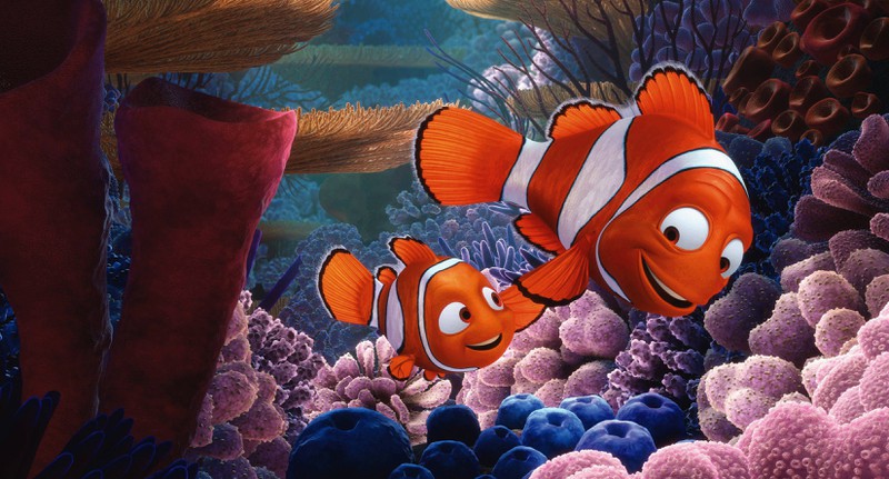 Nemo und sein Vater Marlin als Teil der Charakter-Fragen.