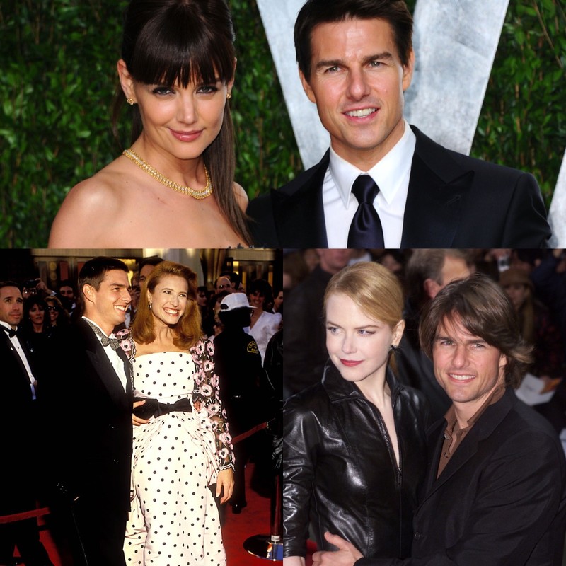 Es ist Tom Cruise zu sehen, der mit Nicole Kidman Mimi Rogers und Katie Holmes verheiratet war