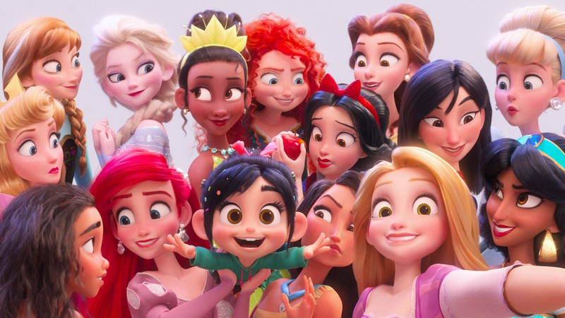 Viele Disney-Prinzessinnen auf einem Bild: Die Figuren behandeln wir in einem Quiz
