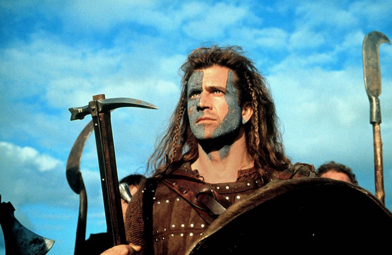 Mel Gibson am Set von Braveheart