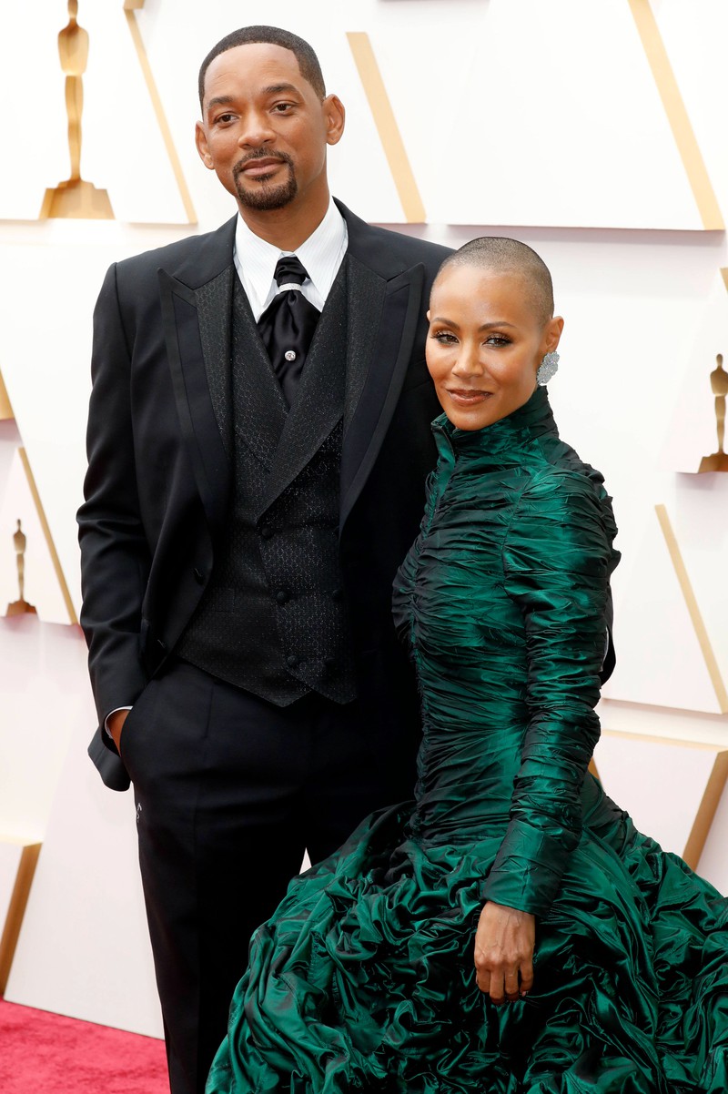 Will und Jada Smith auf dem roten Teppich der Oscars 2022.