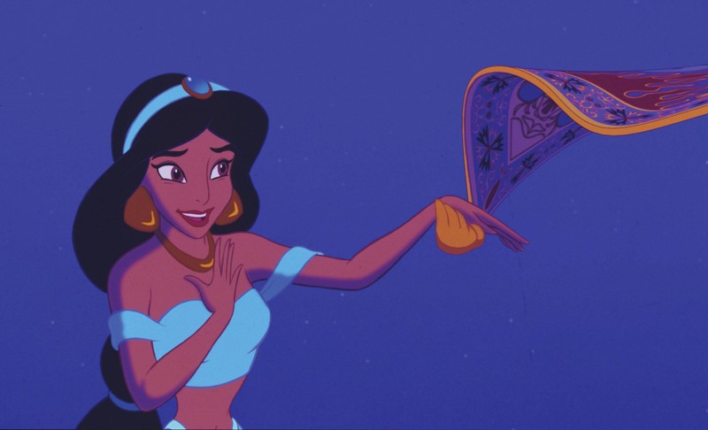 Jasmin von Aladdin mit ihrem fliegenden Teppich