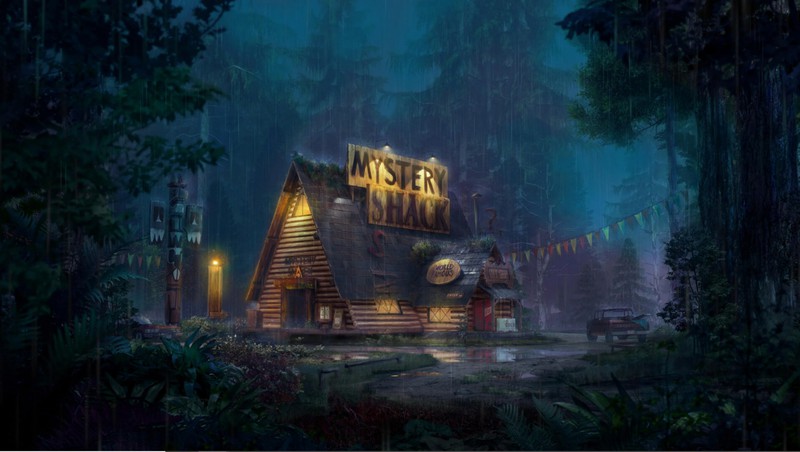 In der Hütte im Wald leben die Charaktere einer bekannten Cartoonserie.