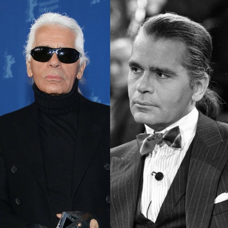 Karl Lagerfeld trug stets eine Sonnenbrille.