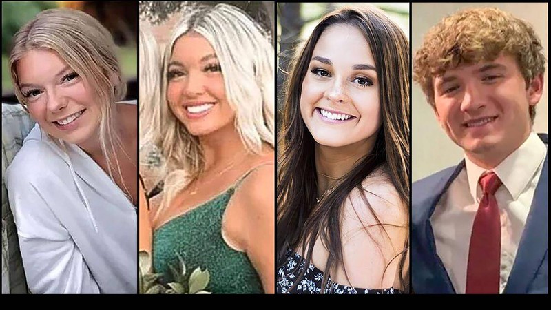 2022 wurden Kaylee Goncalves (21), Madison Mogen (21), Xana Kernodle (20) und Ethan Chapin (20) von Bryan Kohberger ermordet.