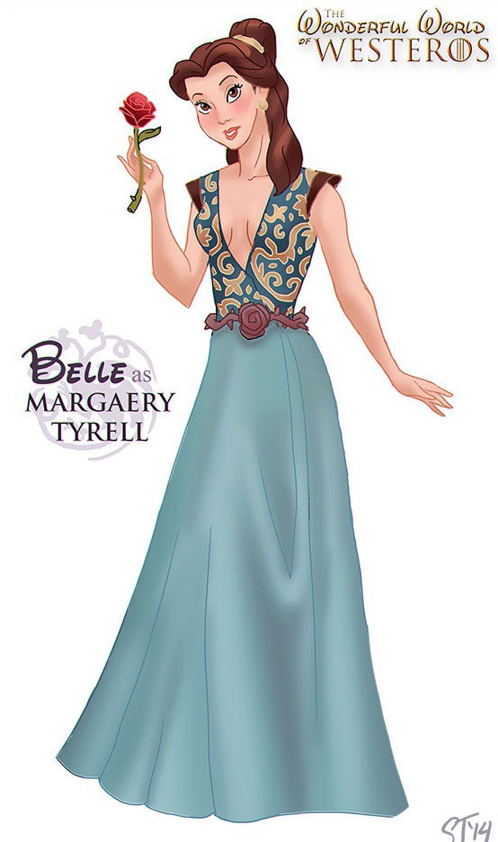 Die Assoziation zu Belle aus „Die Schöne und das Biest" als Margaery Tyrell könnte kaum treffender sein.