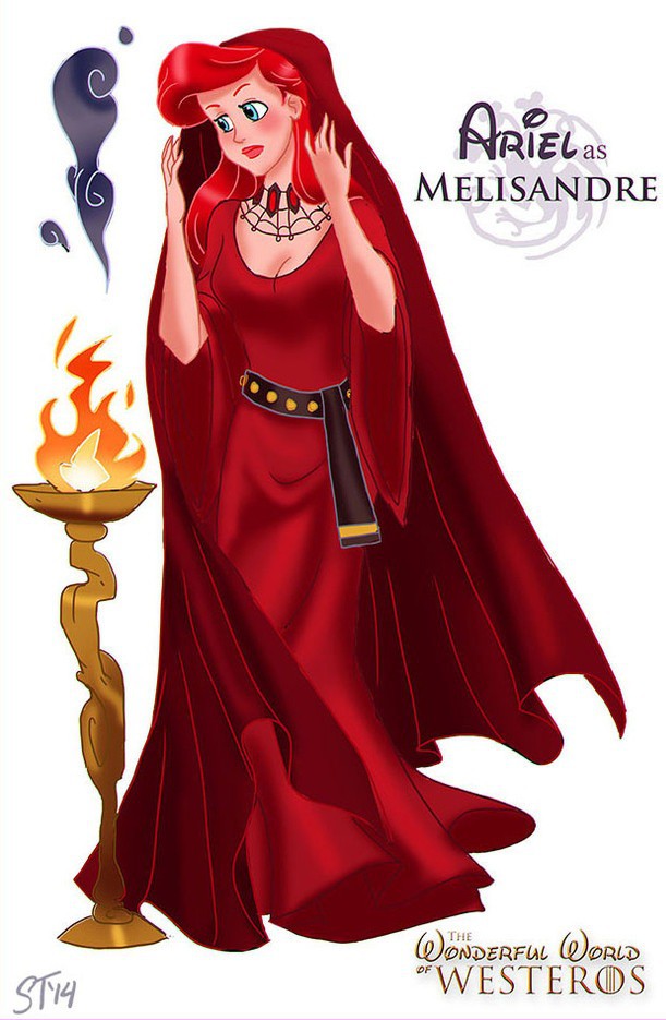 Eine große Ähnlichkeit zwischen Arielle und Melisandre: die roten Haare.