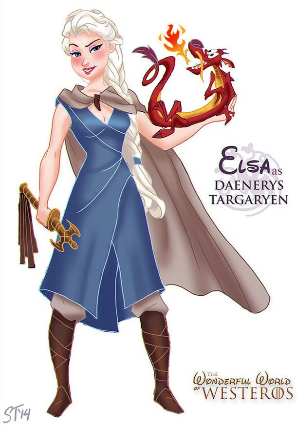 Elsa als Daenerys Targaryen könnte kaum besser passen.