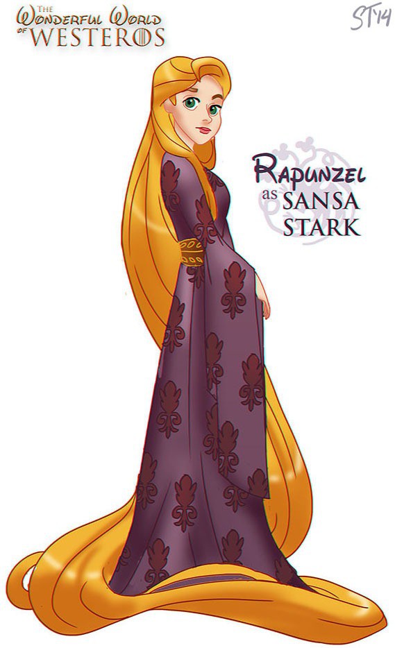 Rapunzel würde als Sansa Stark ziemlich anmutig aussehen.