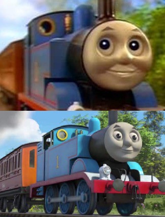 Auch Thomas die kleine Lokomotive hat sich verändert