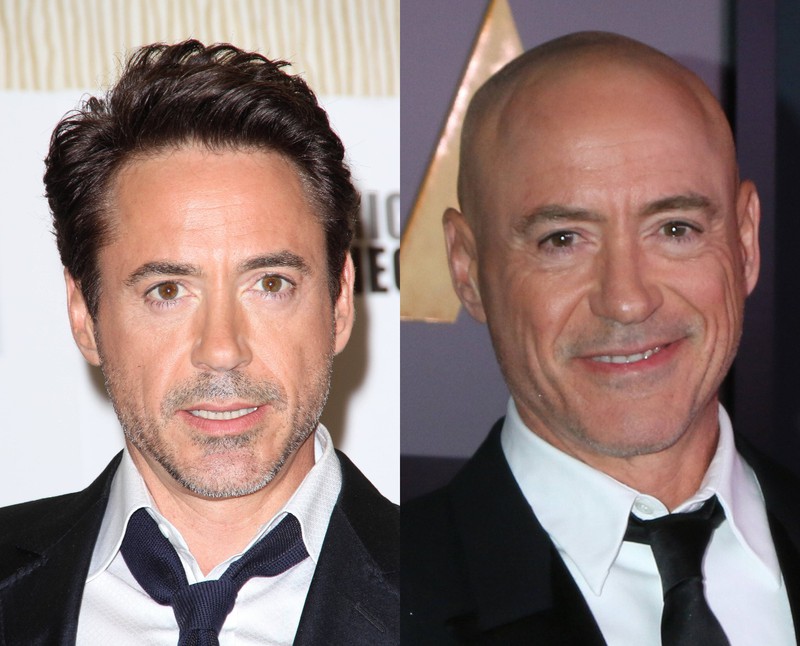 Robert Downey Jr. hat inzwischen keine Haare mehr, weil er sich alle abrasiert hat. Jetzt sieht der Schauspieler ganz anders aus