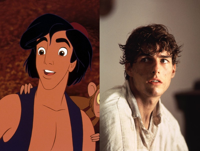 Aladdin aus dem gleichnamigen Disneyfilm wurde nach Tom Cruise modelliert.