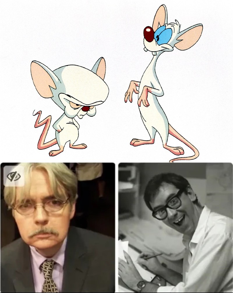 „Pinky“ und „Brain“ der gleichnamigen Serie sind tatsächlich zwei Produzenten aus einer anderen Show nachempfunden.