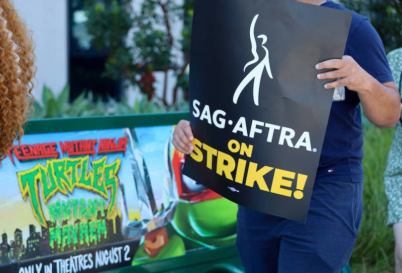 Die SAG-AFTRA Gewerkschaft in Hollywood streikt.