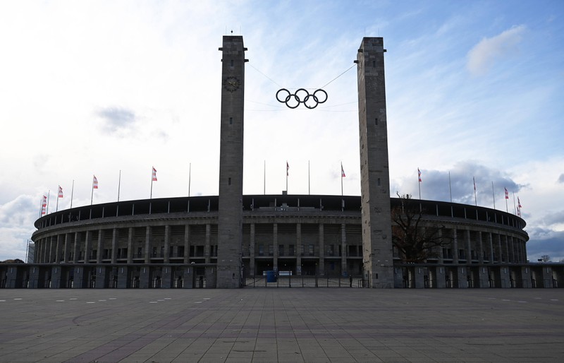 Das Olympiastadion in Berlin wurde als Kulisse für „The Ballad of Songbirds and Snakes“.
