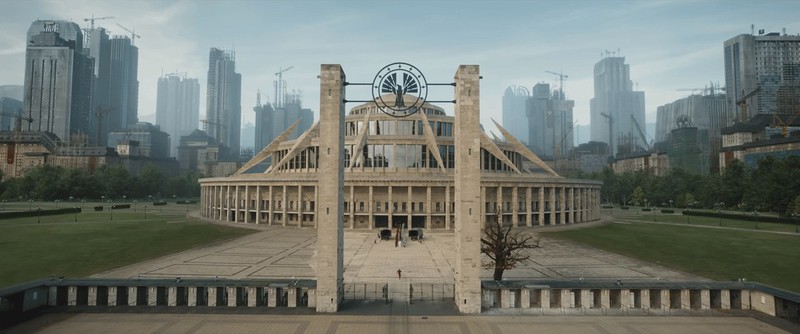 Das Olympiastadion wurde in der Nachbearbeitung für „The Ballad of Songbirds and Snakes“ extrem verändert.