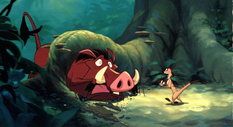 Timon und Pumbaa kümmerten sich um Simba wie um ein eigenes Kind.
