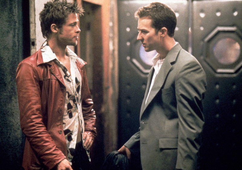 Brad Pitt spielt eine Hauptrolle in „Fight Club“.