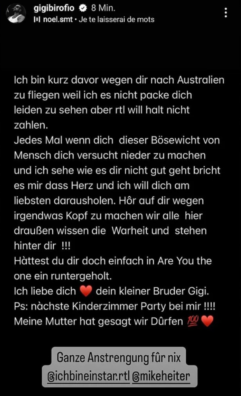 Gigi Birofio hat noch etwas zur Situation zu Kim und Mike zu sagen.
