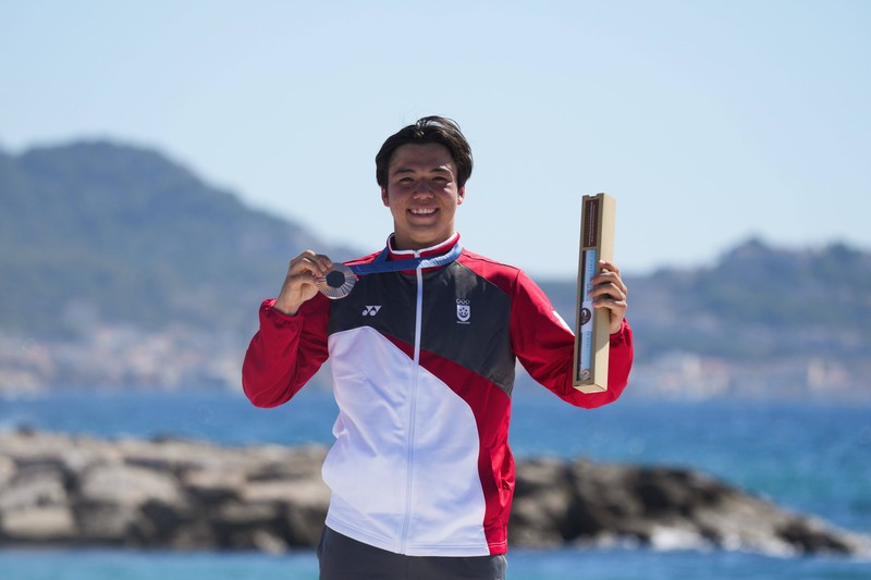 Bronze-Gewinner Maximilian Maeder aus Singapur ergatterte 2024 leider keine Gold-Medaille