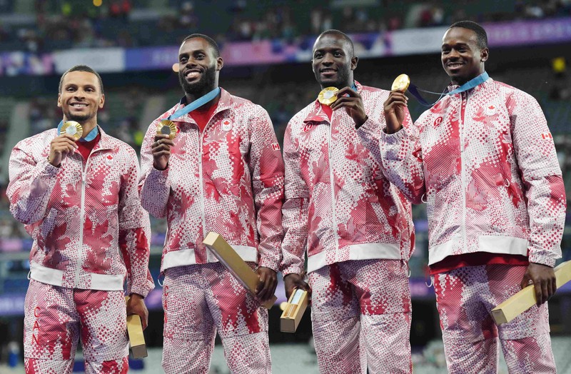 Die Kanadier räumten bei Olympia 2024 die Goldmedaillen beim Staffelrennen ab.