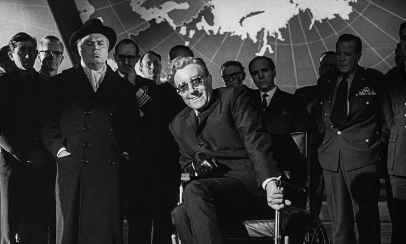 Peter Sellers spielt gleich drei Rollen in „Dr. Seltsam oder: Wie ich lernte, die Bombe zu lieben“.
