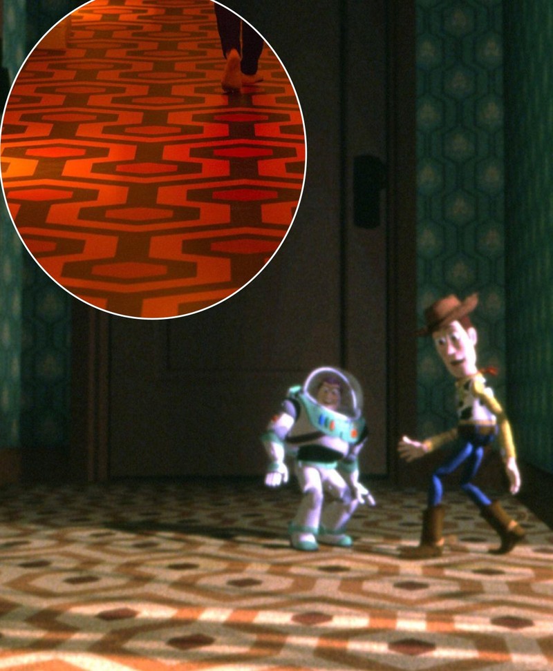 Das Teppichmuster von „Shining“ wurde bei „Toy Story“ übernommen.