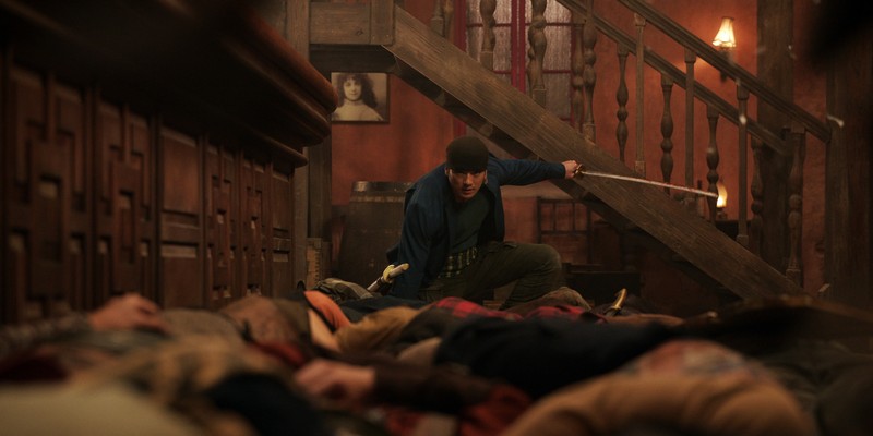 Ein „One Piece“-Fan entdeckte Filmfehler: Ein zerstörtes Treppengeländer ist in der nächsten Einstellung plötzlich wieder unversehrt.